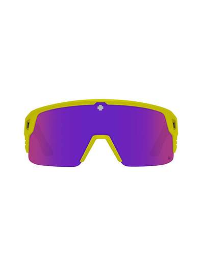 Spy Monolith 5050 Matte Neon Yellow Happy Bronze with purple Spectra Mirror W23