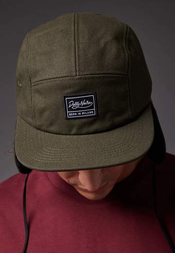 Dolly Noire Woven Label 5 Panel Ear Flap W24