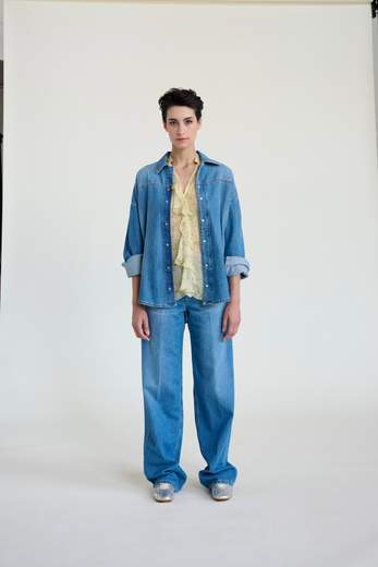 B.YU BY010226, Camicia in denim 100% cotone