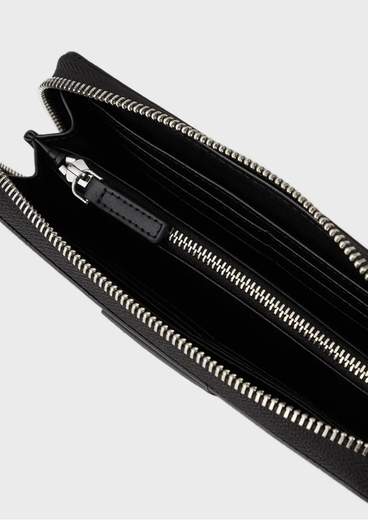 EMPORIO ARMANI, Y3H168 Y413E: Wallet zip around con logo all over