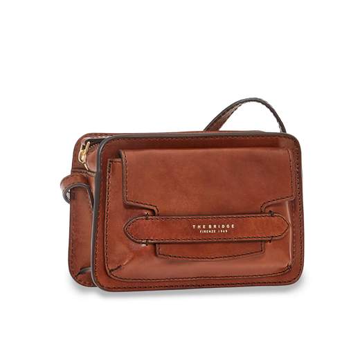 THE BRIDGE, 04190301, tracollina, mini bag, cuoio, made in italy