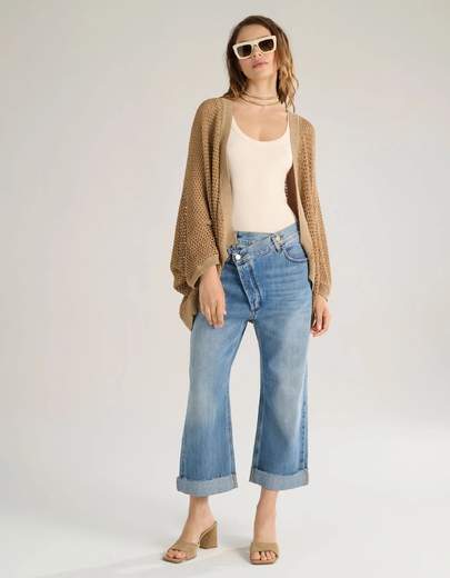 Manila Grace S5JJ320CU, Denim asimmetrico