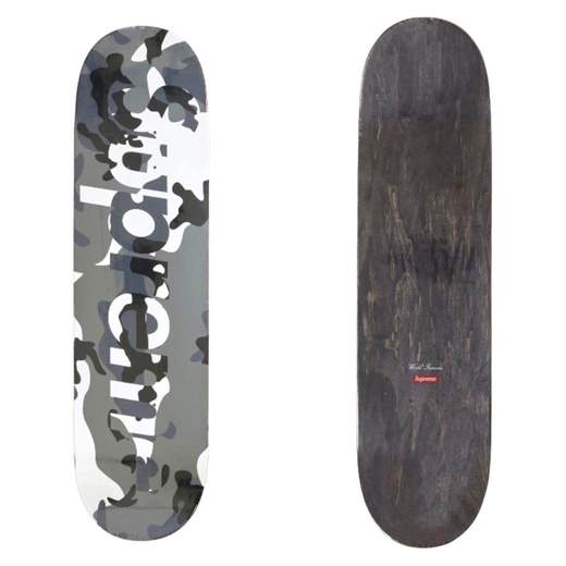 SUPREME CAMO LOGO SKATEBOARD