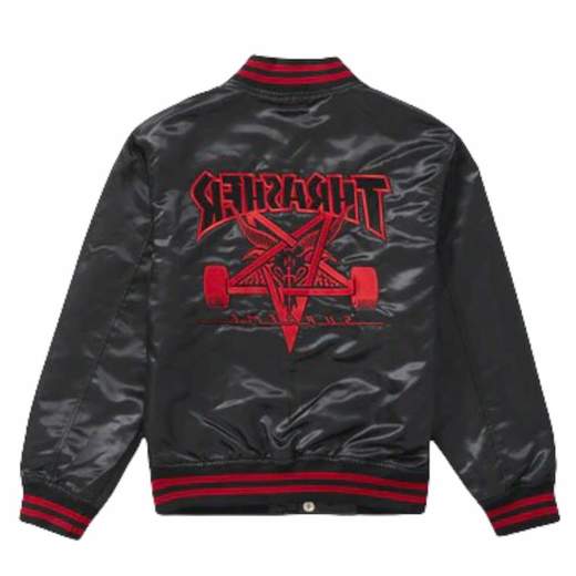 Supreme Giubbino Uomo TRASHER SATIN VARSITY