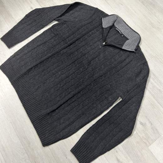 Maglione uomo mezza zip in misto lana