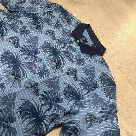 Polo uomo taglie grandi Ragman fantasia tropicale