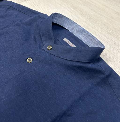 Camicia in lino cotone con collo alla koreana Sea Barrier articolo FERRO/CONF