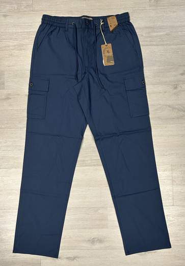 Pantaloni uomo cargo Sea Barrier in cotone con coulisse e tasconi