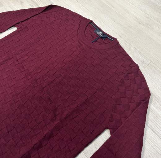 Maglione uomo Il Granchio invernale a girocollo con lavorazione a quadri