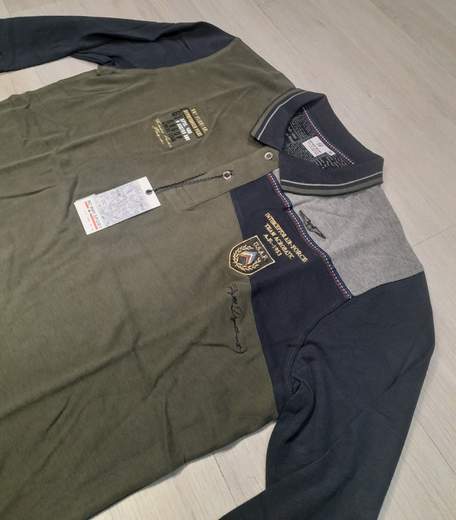 Polo manica lunga, bicolor No Way Sport articolo JR23828