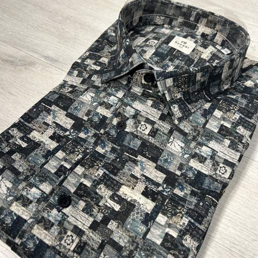 Camicia uomo FB a fantasia manica lunga