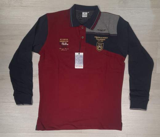 Polo manica lunga, bicolor No Way Sport articolo JR23828