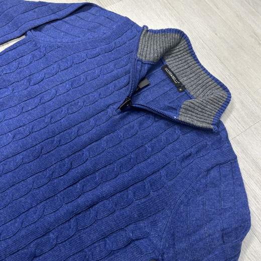 Maglione uomo mezza zip in misto lana