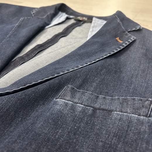 Giacca Maxfort in cotone elasticizzato effetto denim-taglie grandi