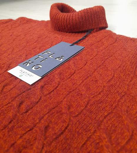 Lupetto con lavorazione treccia Platino articolo ALEXMOU
