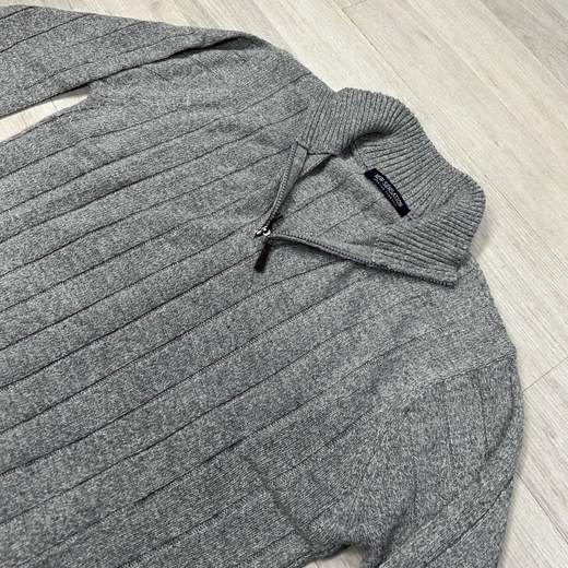 Maglione uomo mezza zip in misto lana
