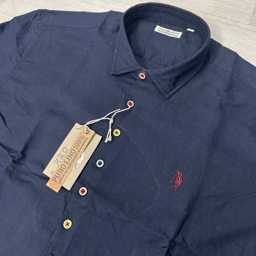 Camicia uomo 100% Lino leggera e traspirante - taglie grandi Club House Polo