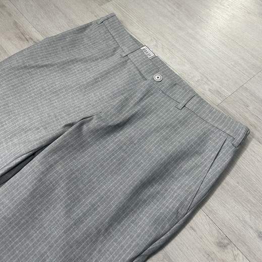 Pantaloni Luigi Morini gessati con elastico posteriore- Collezione Primavera/Estate