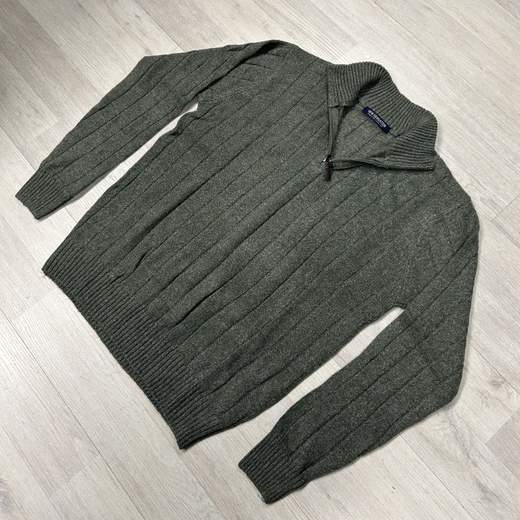 Maglione uomo mezza zip in misto lana