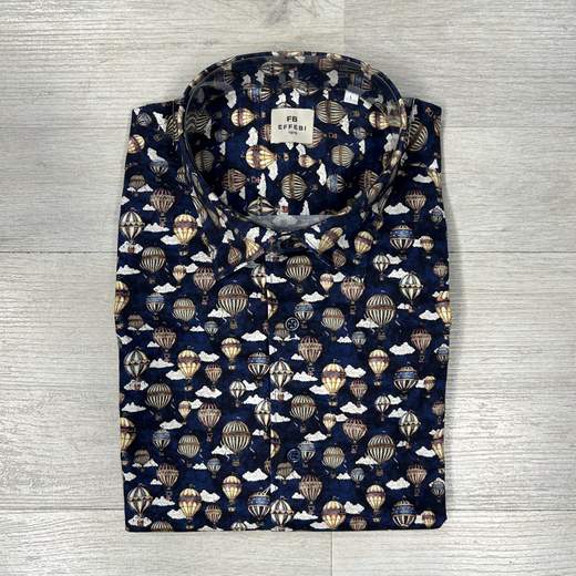 Camicia uomo FB a fantasia manica lunga