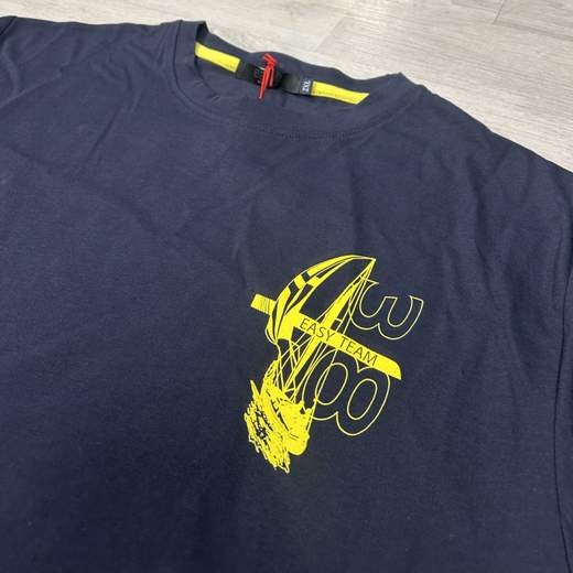 T-shirt Maxfort Uomo Taglie Grandi Blu Navy con stampa- Maglietta Cotone Comfort Fit