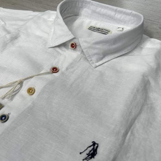 Camicia uomo 100% Lino leggera e traspirante - taglie grandi Club House Polo
