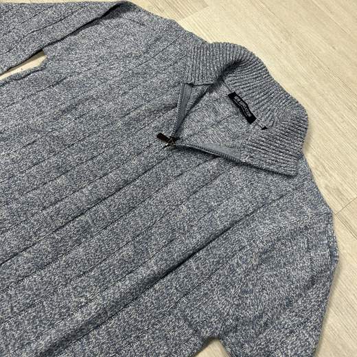 Maglione uomo mezza zip in misto lana