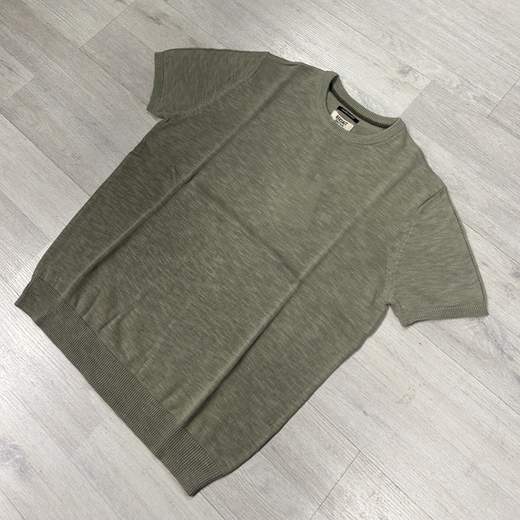 Maglia uomo a maniche corte Rekuait in cotone fiammato- Girocollo