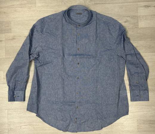 Camicia in lino cotone con collo alla koreana Sea Barrier articolo FERRO/CONF