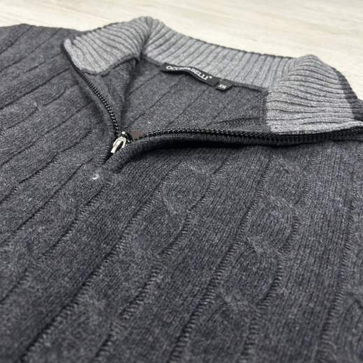 Maglione uomo mezza zip in misto lana