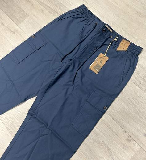 Pantaloni uomo cargo Sea Barrier in cotone con coulisse e tasconi