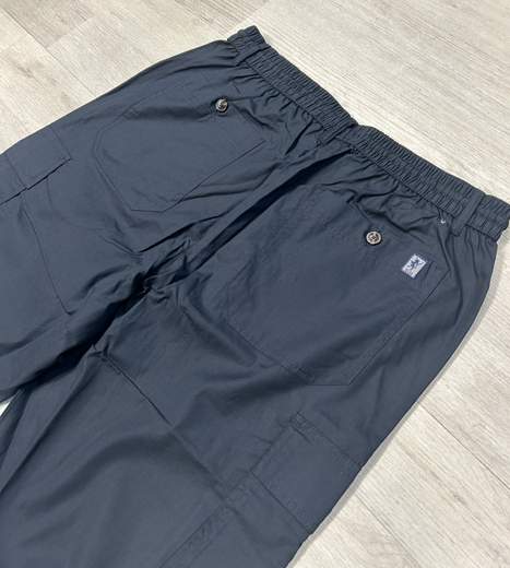Pantaloni uomo cargo Sea Barrier in cotone con coulisse e tasconi