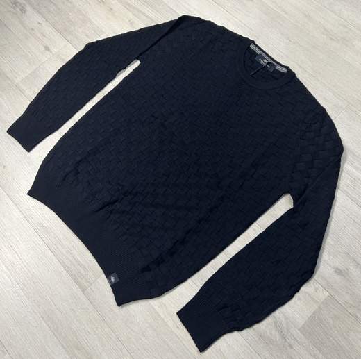 Maglione uomo Il Granchio invernale a girocollo con lavorazione a quadri