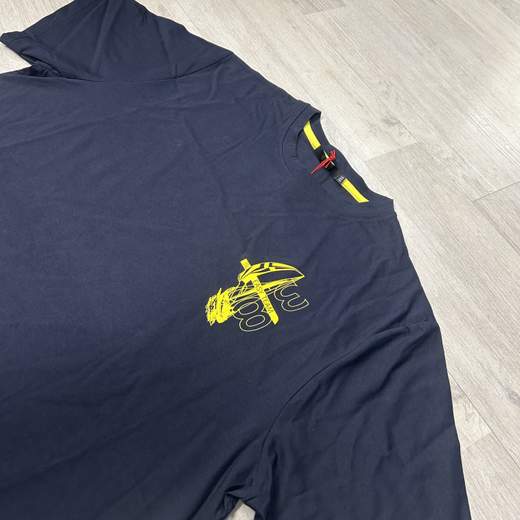 T-shirt Maxfort Uomo Taglie Grandi Blu Navy con stampa- Maglietta Cotone Comfort Fit