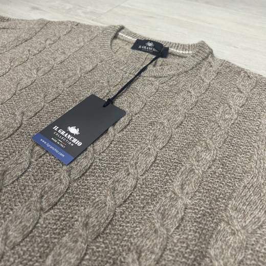 Maglione in Lana a treccia stile classico