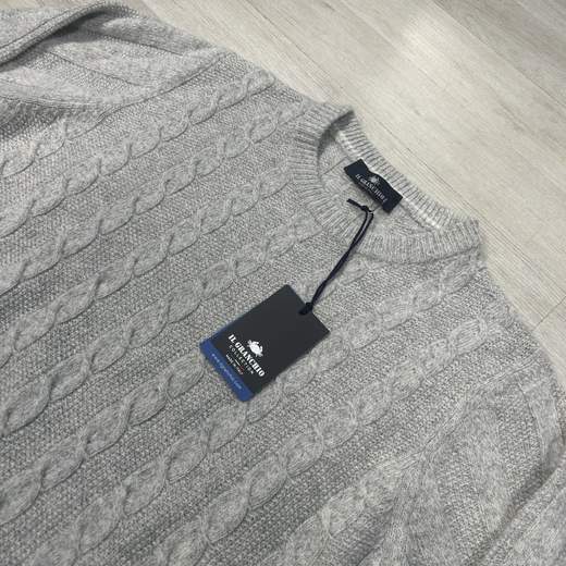 Maglione in Lana a treccia stile classico