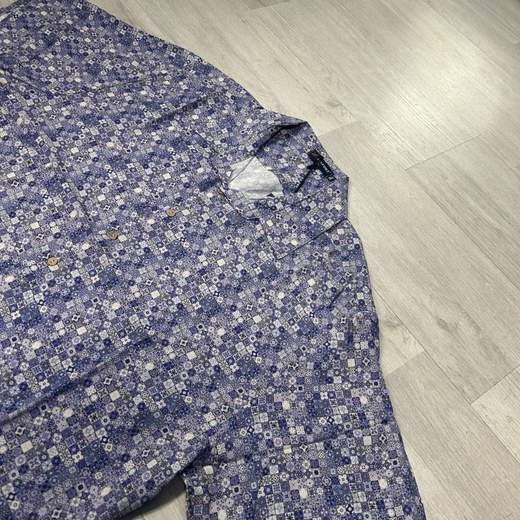 Camicia uomo con fantasia geometrica taglie forti Maxfort