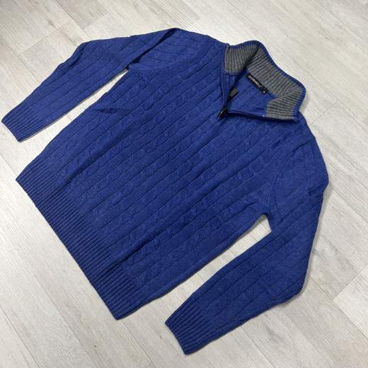 Maglione uomo mezza zip in misto lana