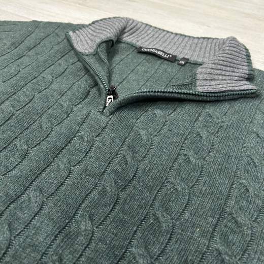 Maglione uomo mezza zip in misto lana