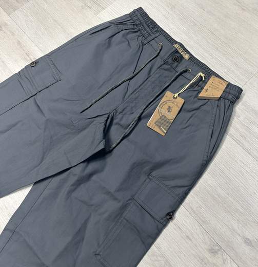Pantaloni uomo cargo Sea Barrier in cotone con coulisse e tasconi
