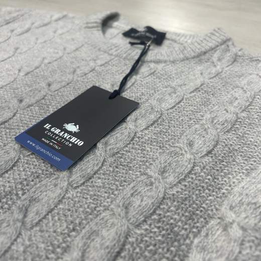 Maglione in Lana a treccia stile classico
