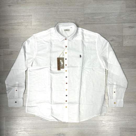 Camicia uomo 100% Lino leggera e traspirante - taglie grandi Club House Polo