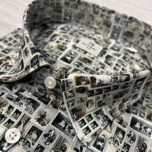 Camicia uomo FB a fantasia manica lunga