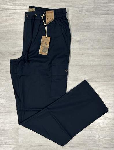 Pantaloni uomo cargo Sea Barrier in cotone con coulisse e tasconi