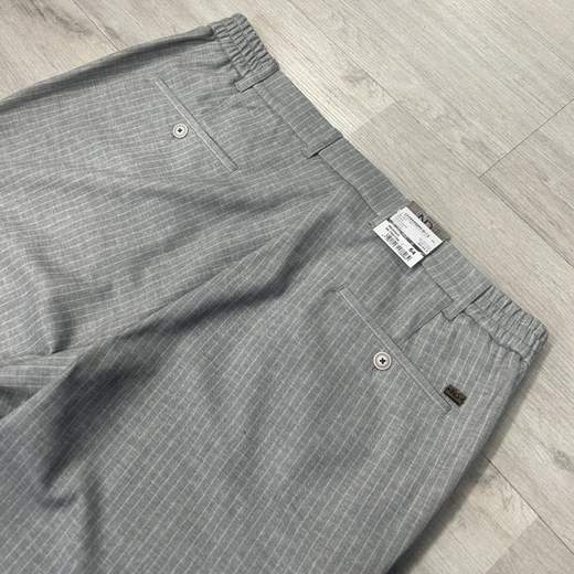 Pantaloni Luigi Morini gessati con elastico posteriore- Collezione Primavera/Estate