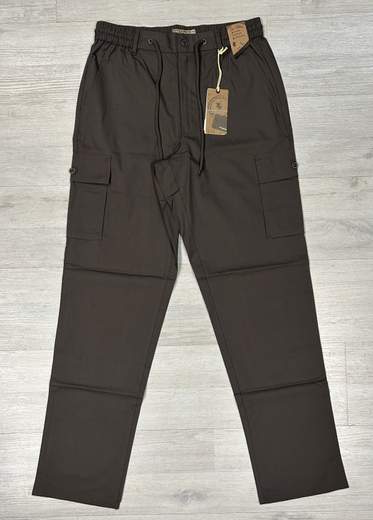 Pantaloni uomo cargo Sea Barrier in cotone con coulisse e tasconi