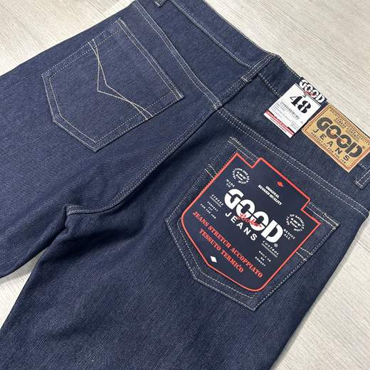 Jeans invernale da uomo Good con interno in pile e vita alta