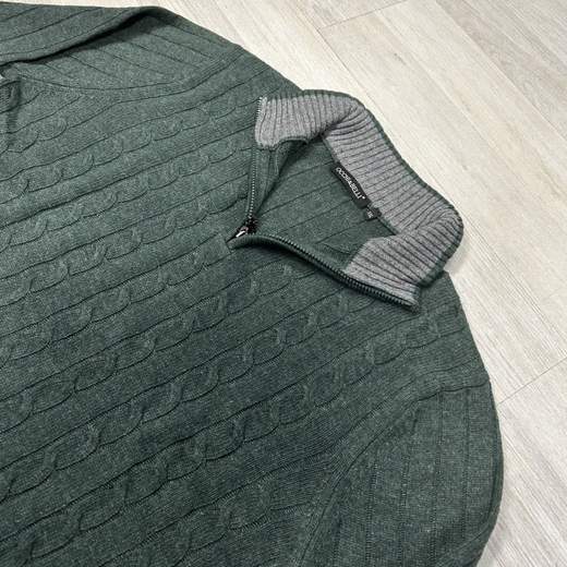 Maglione uomo mezza zip in misto lana