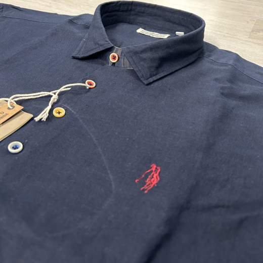 Camicia uomo 100% Lino leggera e traspirante - taglie grandi Club House Polo