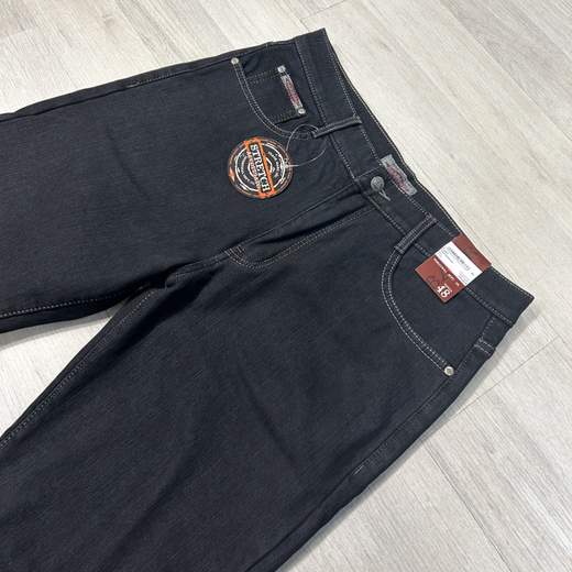 Jeans a alta alta foderati in pile-Modello invernale caldo e confortevole